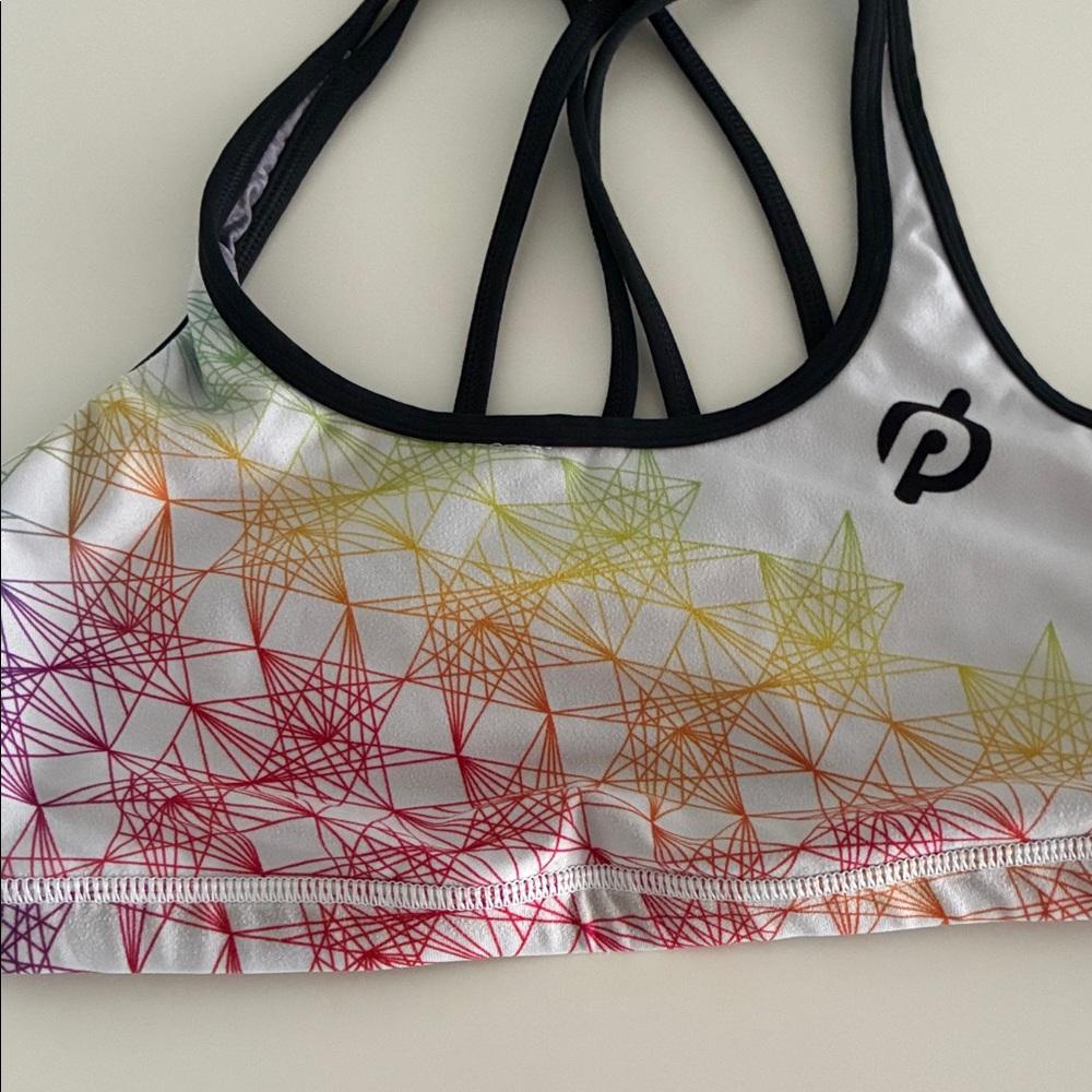 Peloton Women's Geometric Multicolor Sports Bra